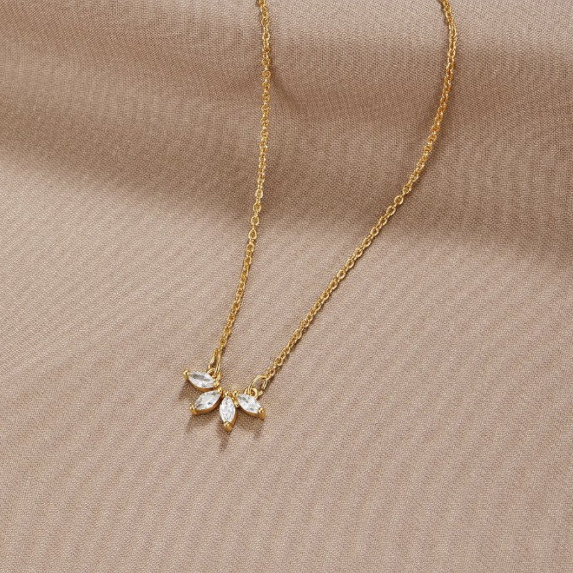 Tiffany Crystal Leaf Pendant Necklace — view 1