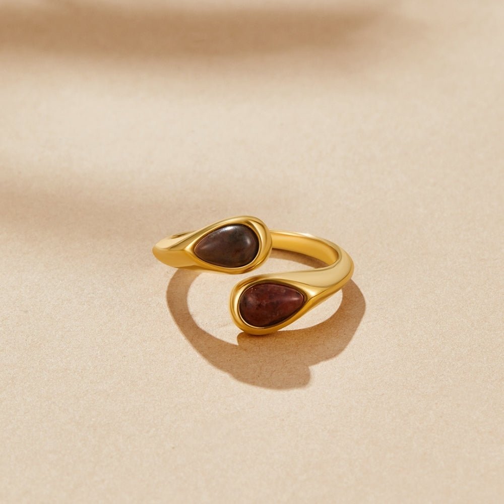 Tiger Eye Stone Wrap Ring — view 3