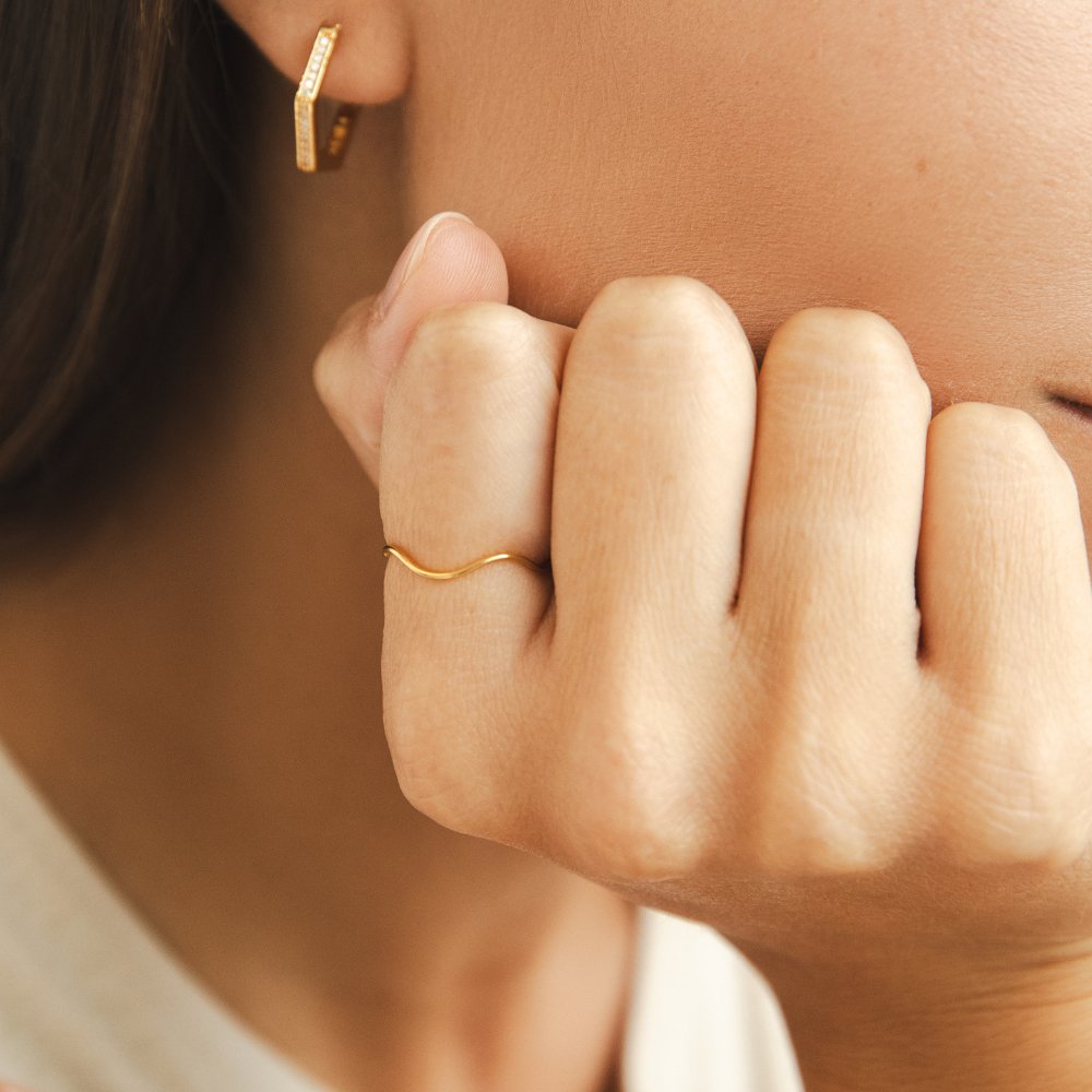 Tina Gold Stack Ring — view 5