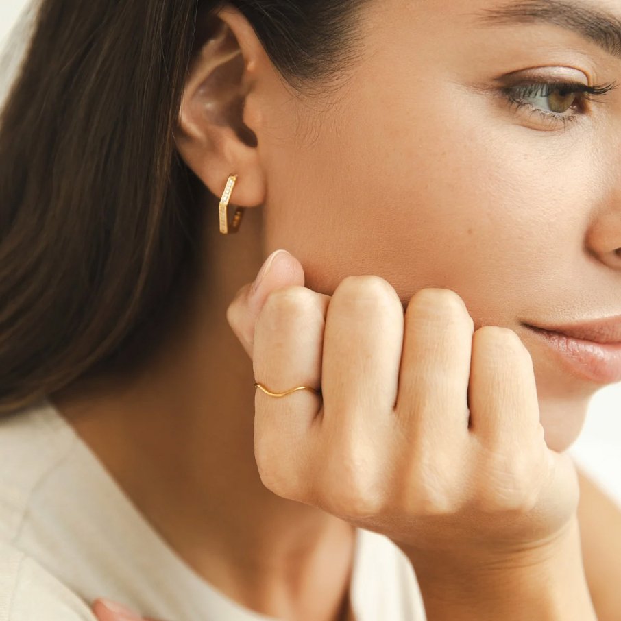 Tina Gold Stack Ring — view 3