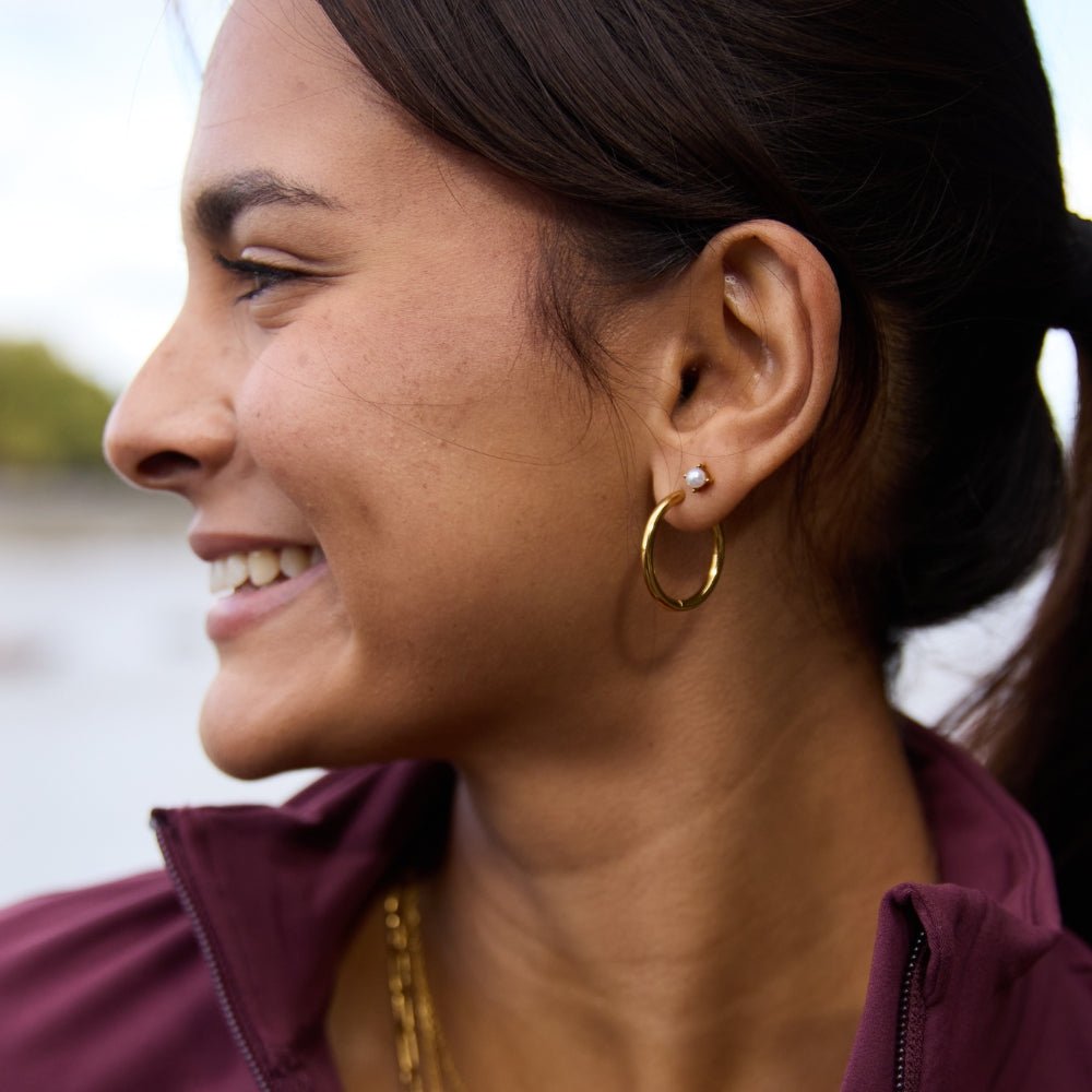 Triple Hoop Earrings Set — view 3