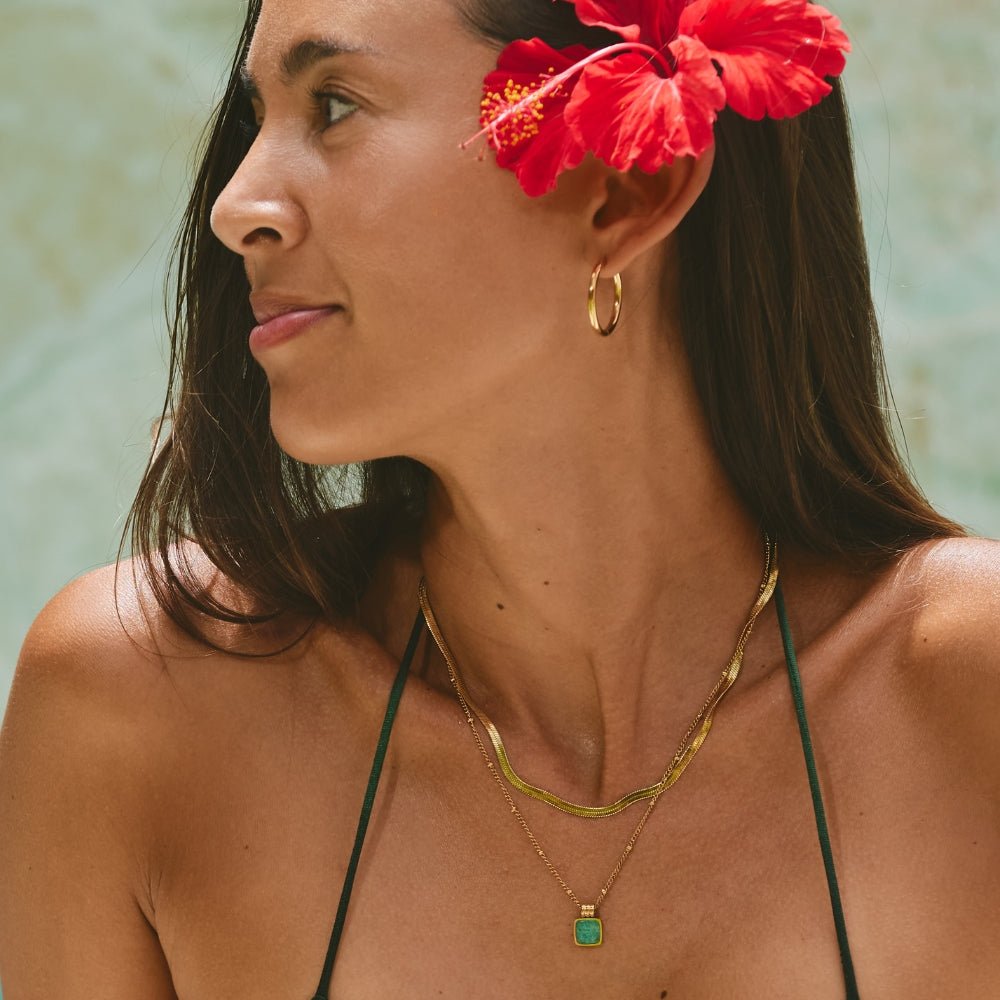 Valentina Gold Hoop Earrings — view 6