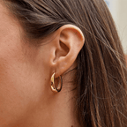 Valentina Gold Hoop Earrings — view 3