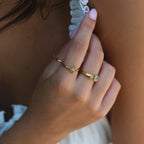 Vintage Lotus Flower Opal Ring — view 3