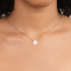 White Blossom Flower Necklace — view 2