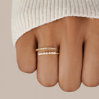 “Wrap Me” Pearl & Crystal Ring — view 2